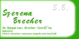 szerena brecher business card
